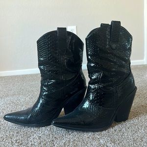 Black cowboy boots